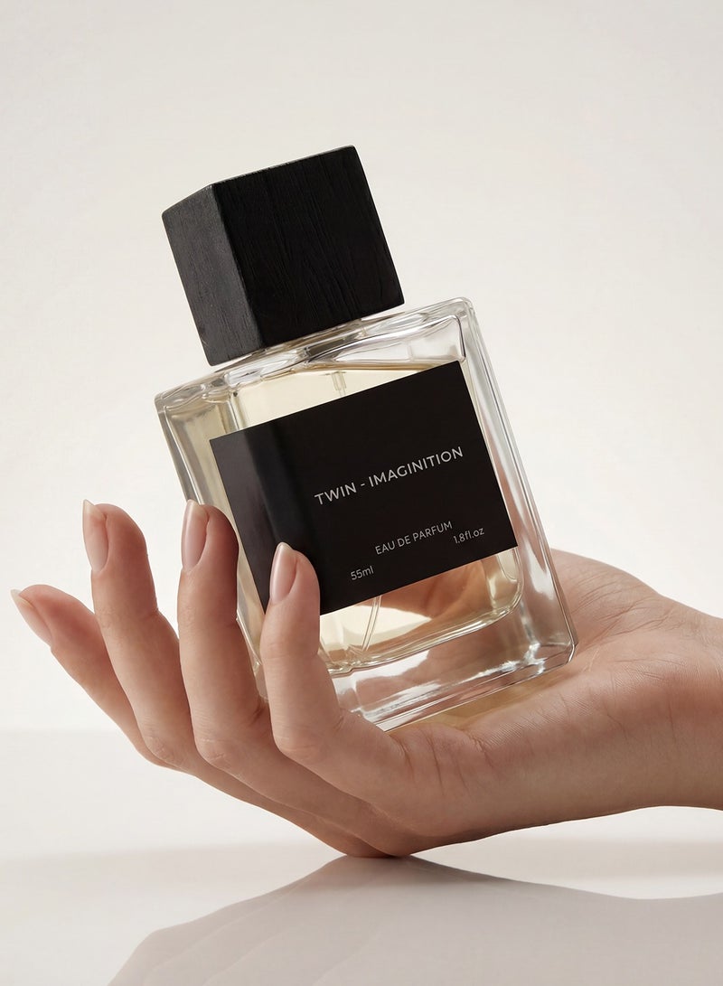 توين عطر إيماجينيشن أو دو بارفان 55 مل، عطر عصري برائحة منعشة تدوم طويلاً، رائحة حمضية عطرية راقية للرجال، خيار أنيق ومتوازن للاستخدام اليومي والمهني - Image 5